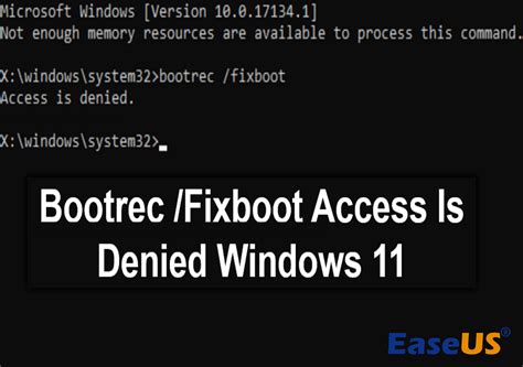 bootrec /fixboot access denied windows 11|Windows 11 22H2 caused boot process to fail. bootrec /fixboot .